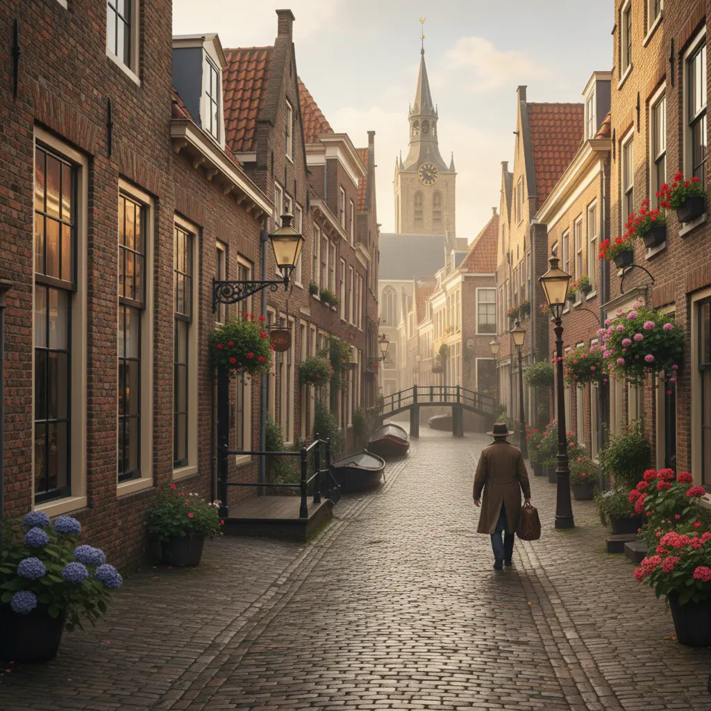 Sfeervolle straatjes in historisch Gouda