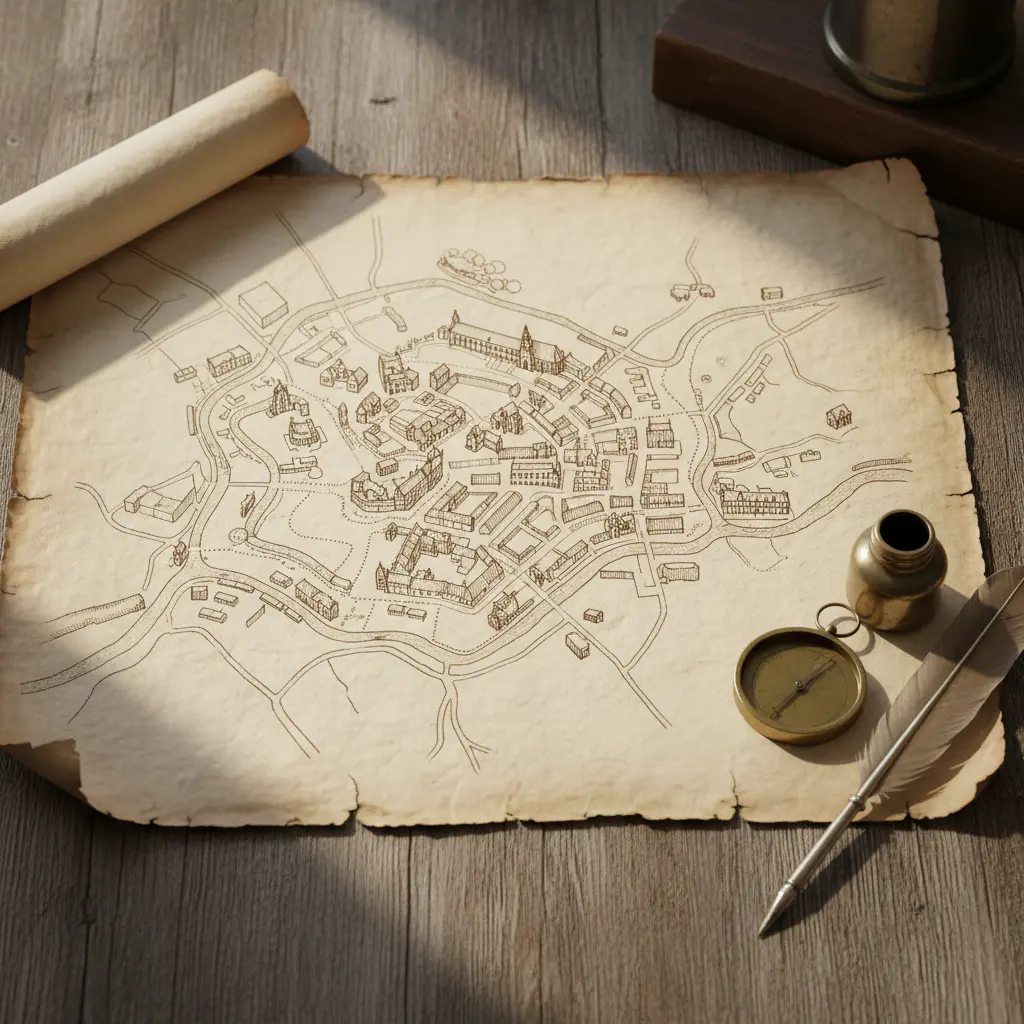 Schetskaart van Leiden