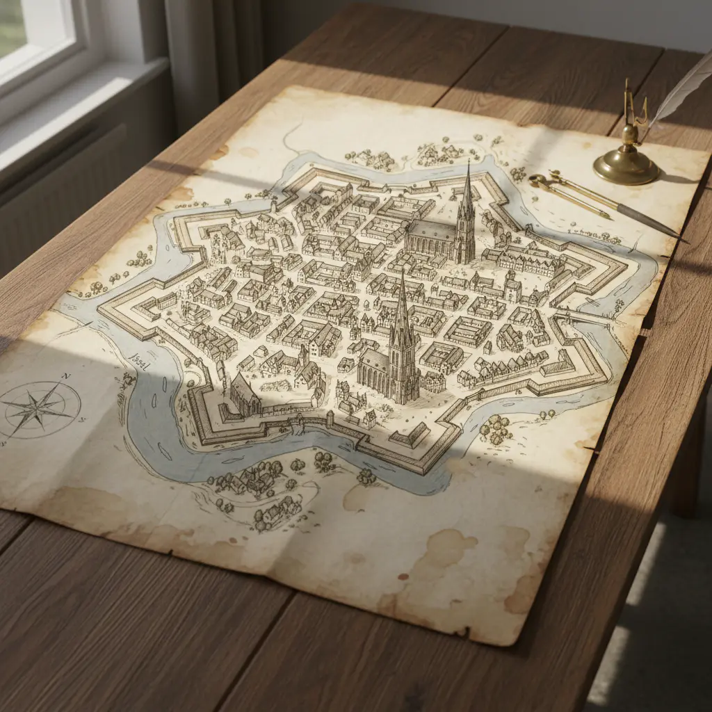 Schetskaart van Zutphen